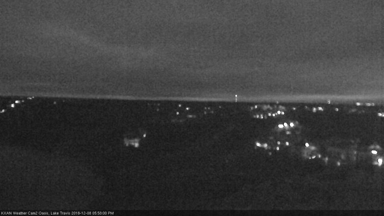 Lake Travis webcam, December 8, 2018 5:00 PM CT