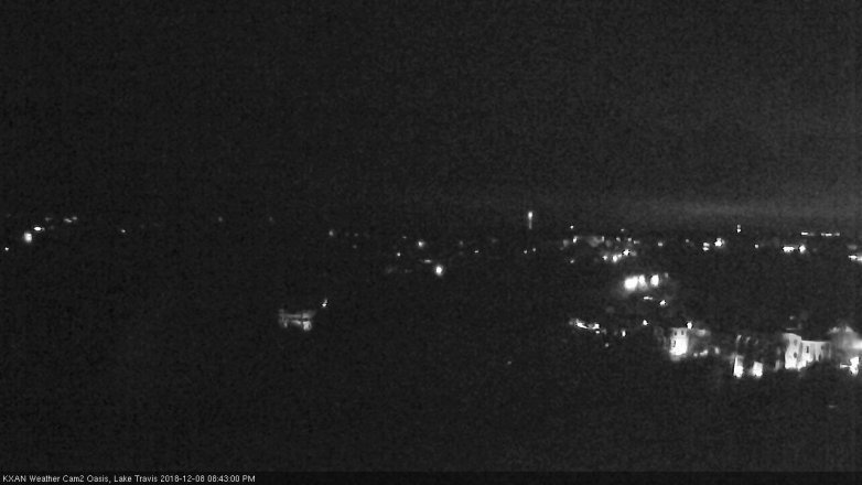 Lake Travis webcam, December 8, 2018 7:45 PM CT