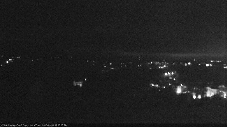 Lake Travis webcam, December 8, 2018 8:05 PM CT