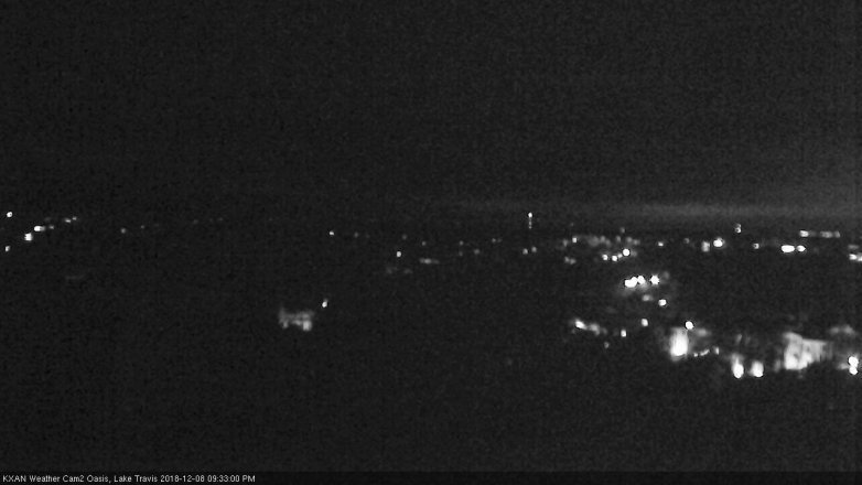 Lake Travis webcam, December 8, 2018 8:35 PM CT