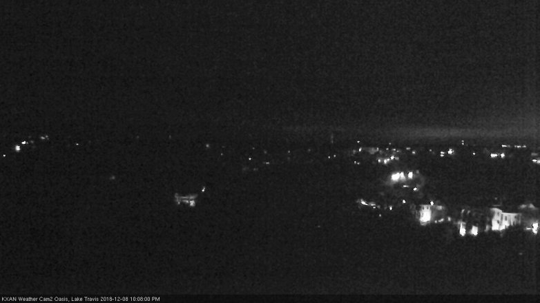 Lake Travis webcam, December 8, 2018 9:10 PM CT