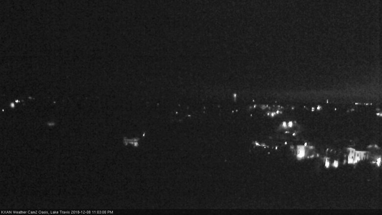 Lake Travis webcam, December 8, 2018 10:05 PM CT