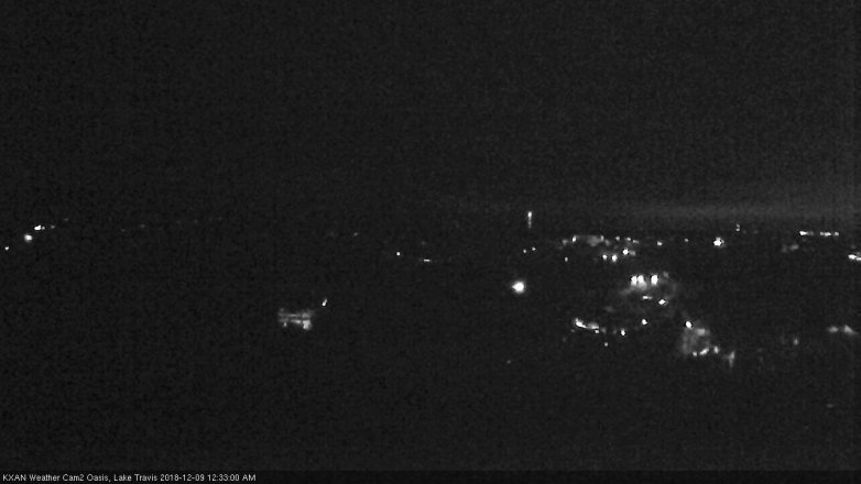 Lake Travis webcam, December 8, 2018 11:35 PM CT