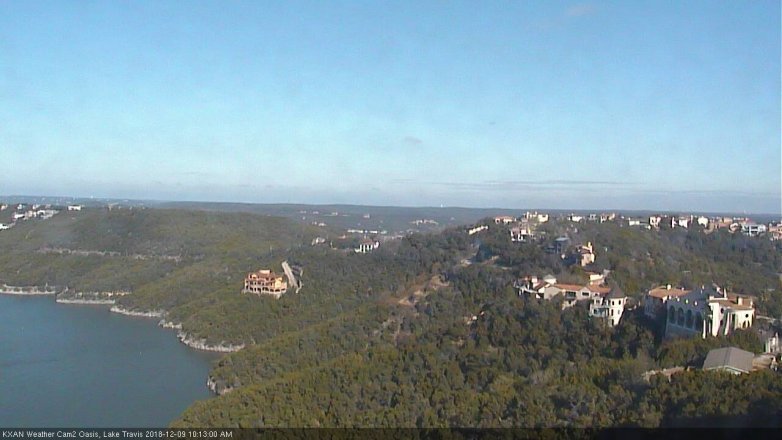 Lake Travis webcam, December 9, 2018 9:15 AM CT