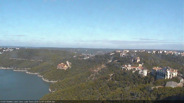 Lake Travis webcam, December 9, 2018 9:50 AM CT