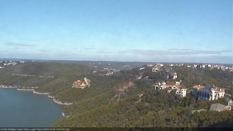 Lake Travis webcam, December 9, 2018 9:55 AM CT