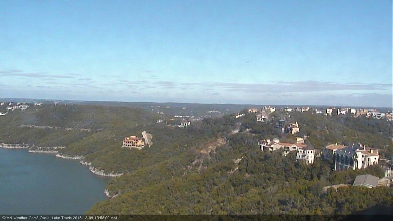 Lake Travis webcam, December 9, 2018 10:00 AM CT