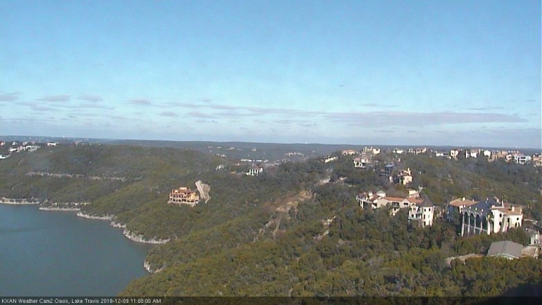 Lake Travis webcam, December 9, 2018 10:10 AM CT