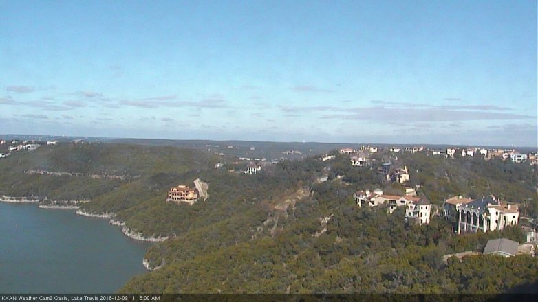 Lake Travis webcam, December 9, 2018 10:20 AM CT