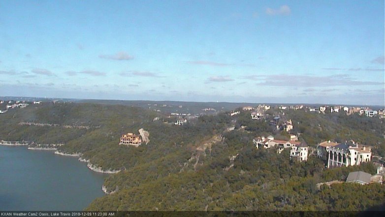 Lake Travis webcam, December 9, 2018 10:25 AM CT