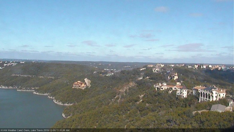 Lake Travis webcam, December 9, 2018 10:35 AM CT