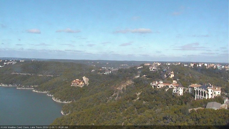 Lake Travis webcam, December 9, 2018 10:40 AM CT