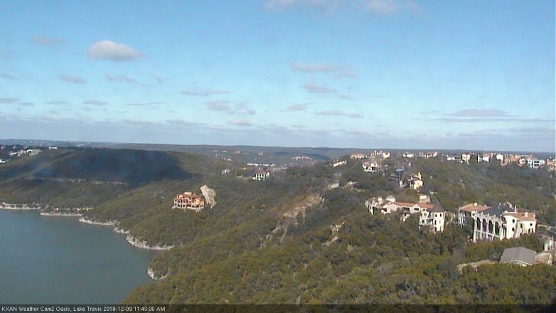 Lake Travis webcam, December 9, 2018 10:45 AM CT