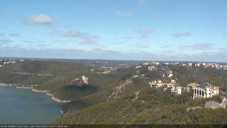 Lake Travis webcam, December 9, 2018 10:50 AM CT