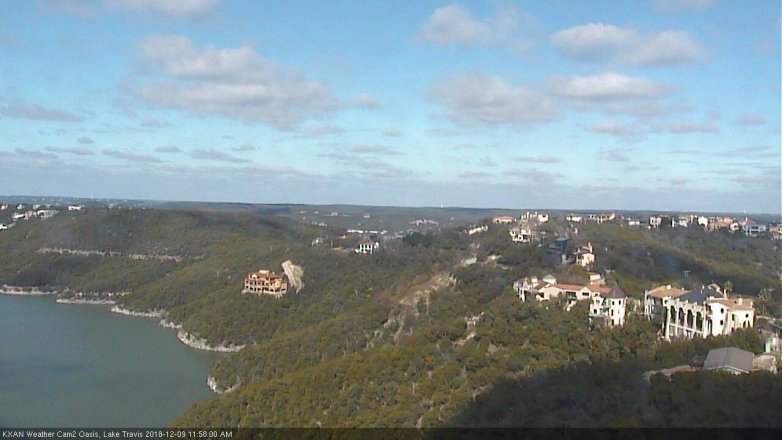 Lake Travis webcam, December 9, 2018 11:00 AM CT