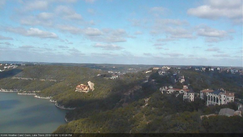 Lake Travis webcam, December 9, 2018 11:05 AM CT