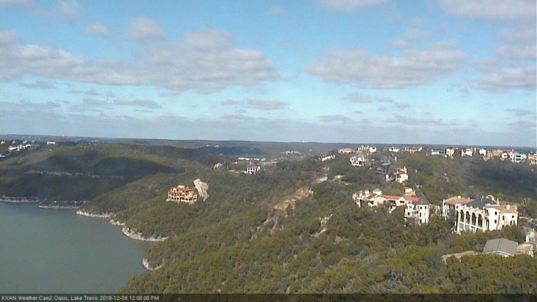 Lake Travis webcam, December 9, 2018 11:10 AM CT