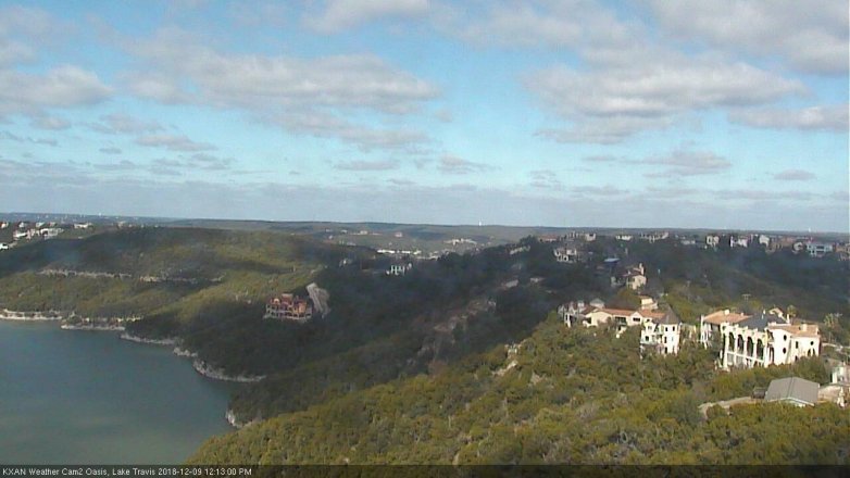 Lake Travis webcam, December 9, 2018 11:15 AM CT