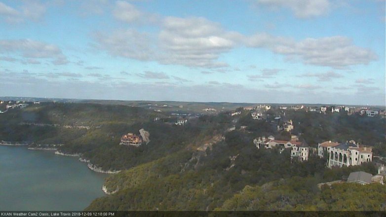 Lake Travis webcam, December 9, 2018 11:20 AM CT