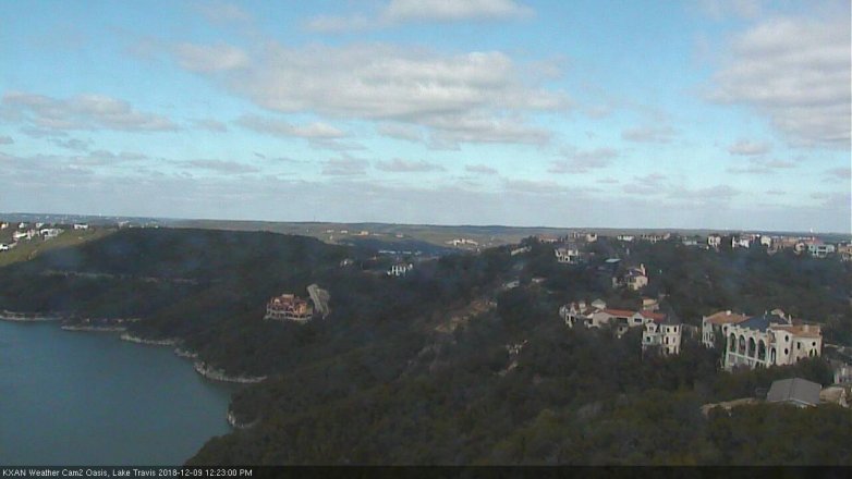 Lake Travis webcam, December 9, 2018 11:25 AM CT