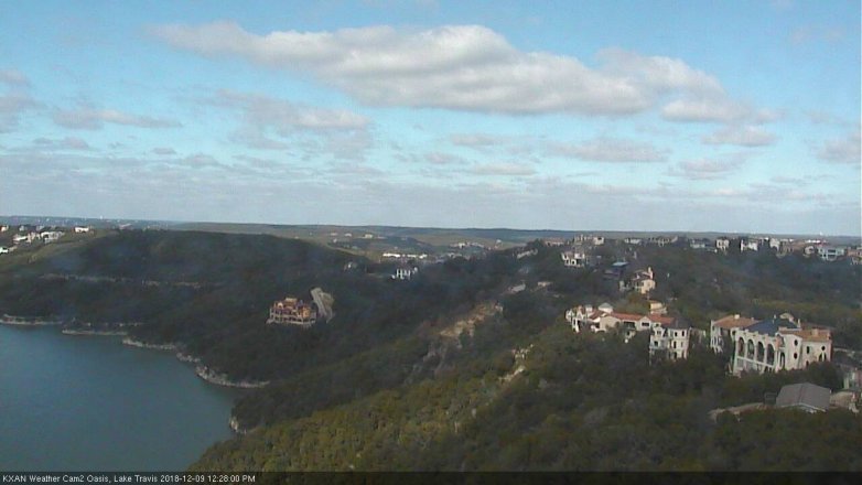 Lake Travis webcam, December 9, 2018 11:30 AM CT