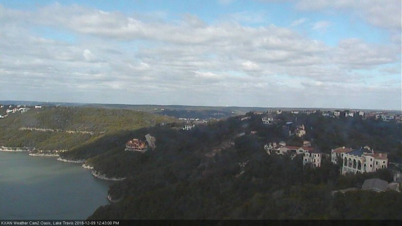 Lake Travis webcam, December 9, 2018 11:45 AM CT