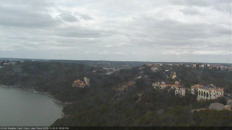 Lake Travis webcam, December 9, 2018 12:40 PM CT