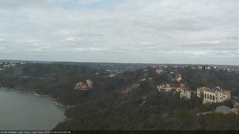 Lake Travis webcam, December 9, 2018 1:05 PM CT