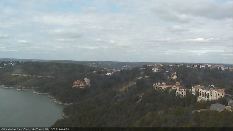 Lake Travis webcam, December 9, 2018 1:10 PM CT