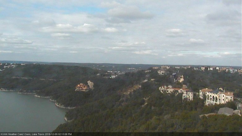 Lake Travis webcam, December 9, 2018 1:15 PM CT