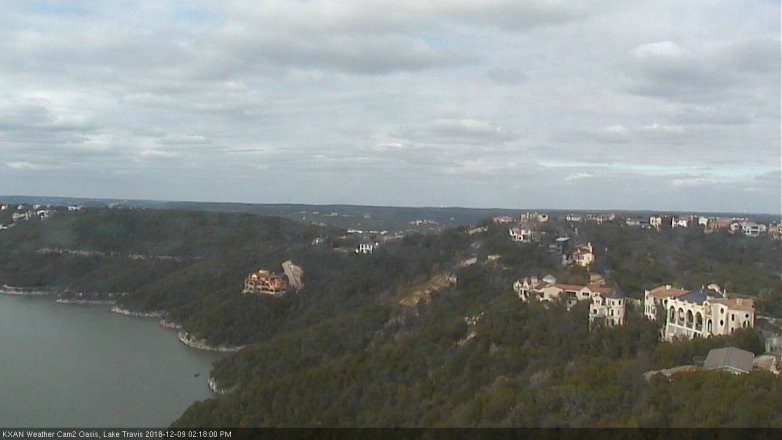 Lake Travis webcam, December 9, 2018 1:20 PM CT