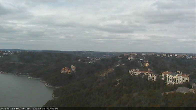 Lake Travis webcam, December 9, 2018 1:35 PM CT