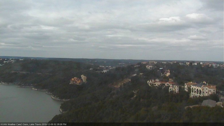 Lake Travis webcam, December 9, 2018 1:40 PM CT