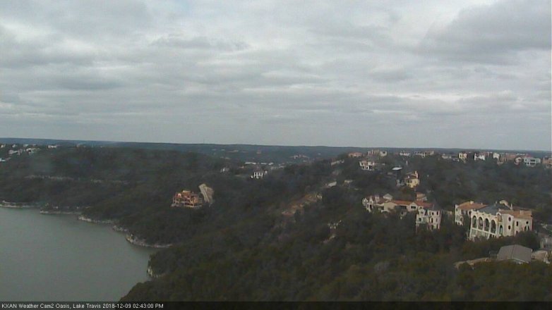 Lake Travis webcam, December 9, 2018 1:45 PM CT