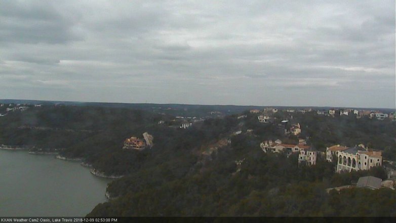 Lake Travis webcam, December 9, 2018 1:55 PM CT