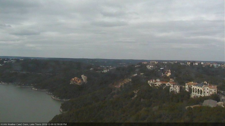 Lake Travis webcam, December 9, 2018 2:00 PM CT