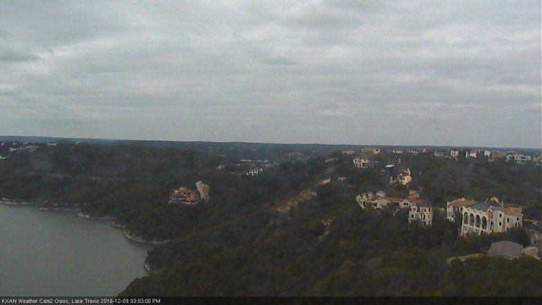 Lake Travis webcam, December 9, 2018 2:05 PM CT
