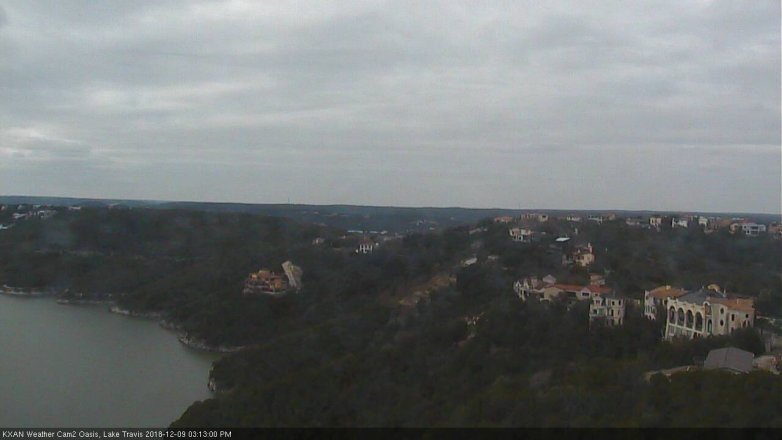 Lake Travis webcam, December 9, 2018 2:15 PM CT