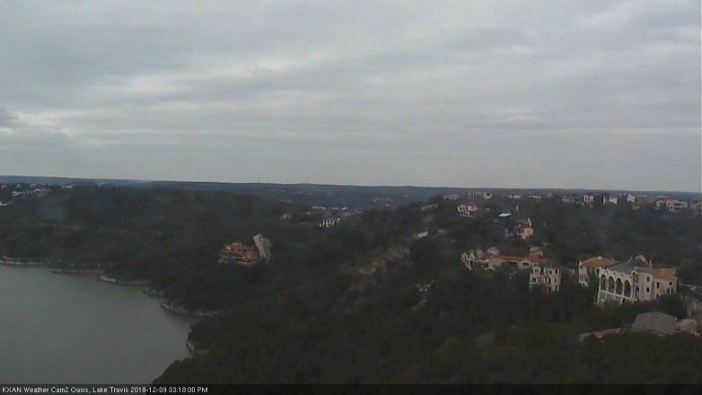 Lake Travis webcam, December 9, 2018 2:20 PM CT