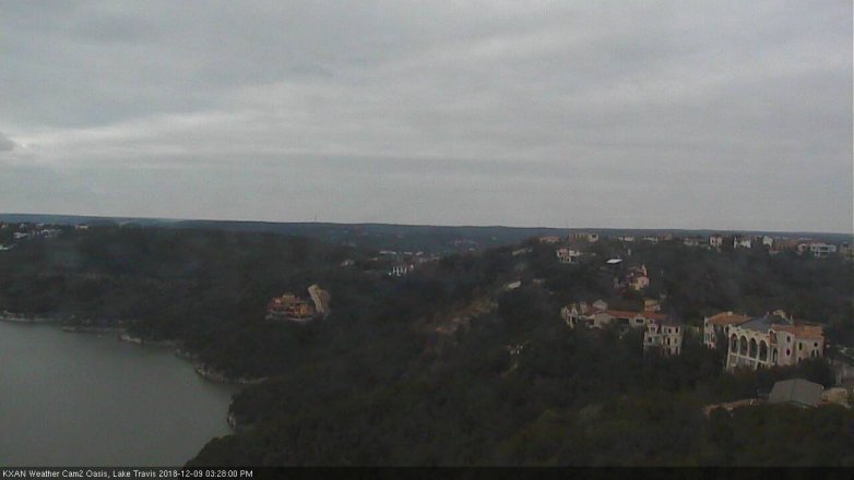 Lake Travis webcam, December 9, 2018 2:30 PM CT