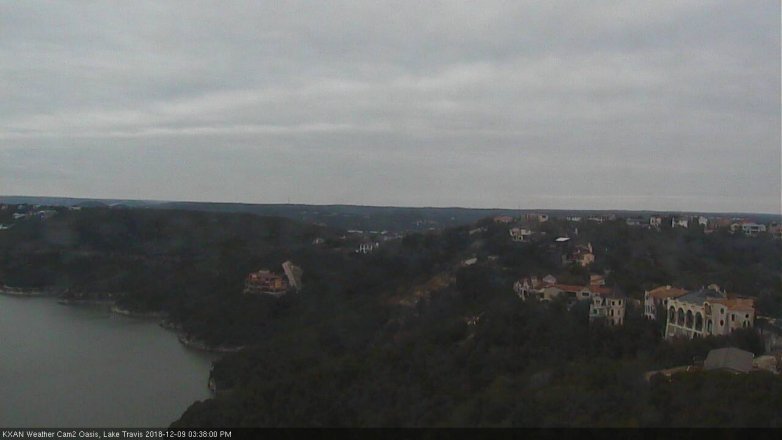 Lake Travis webcam, December 9, 2018 2:40 PM CT