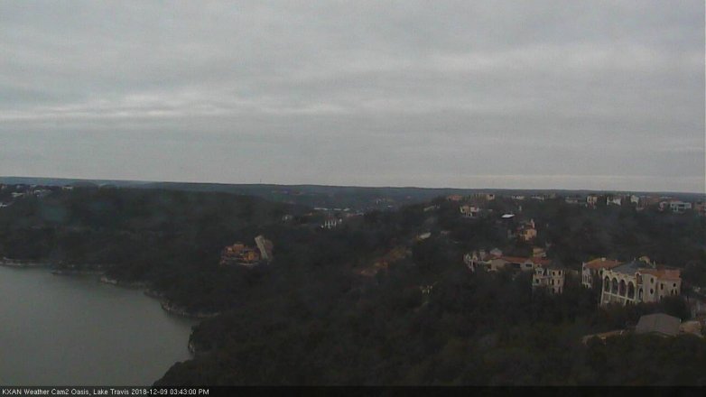 Lake Travis webcam, December 9, 2018 2:45 PM CT