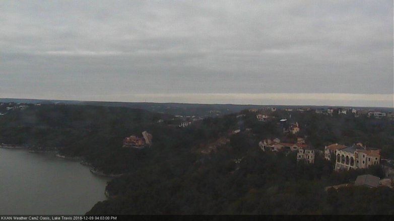 Lake Travis webcam, December 9, 2018 3:05 PM CT