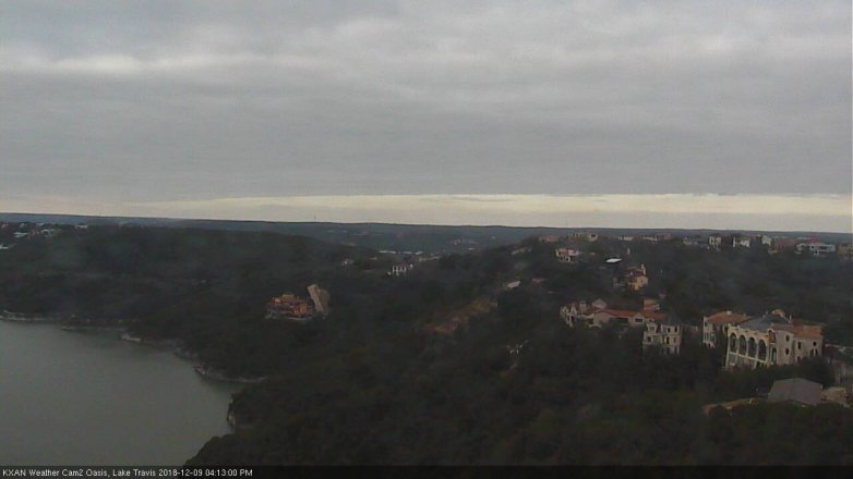 Lake Travis webcam, December 9, 2018 3:15 PM CT