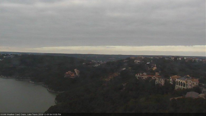 Lake Travis webcam, December 9, 2018 3:20 PM CT
