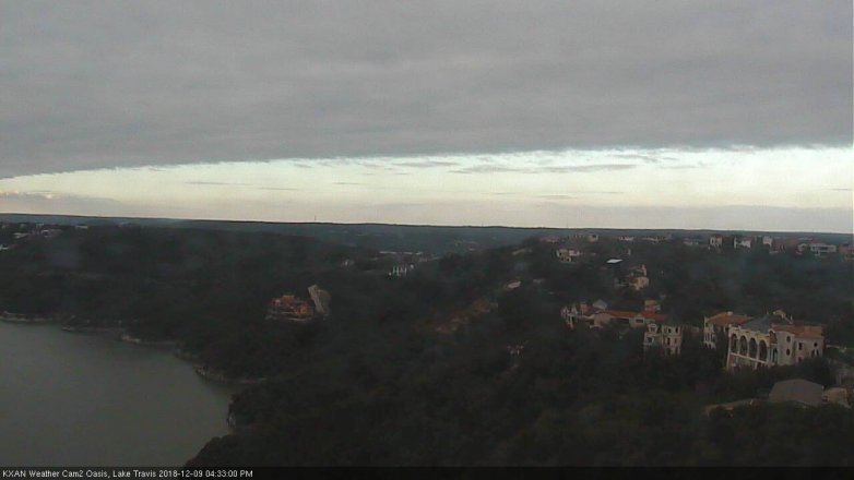 Lake Travis webcam, December 9, 2018 3:35 PM CT