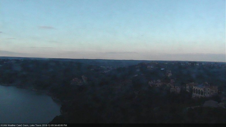 Lake Travis webcam, December 9, 2018 3:50 PM CT