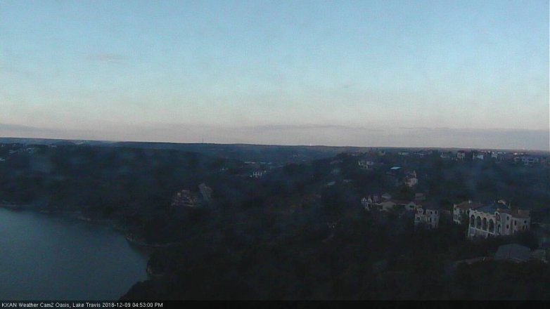 Lake Travis webcam, December 9, 2018 3:55 PM CT