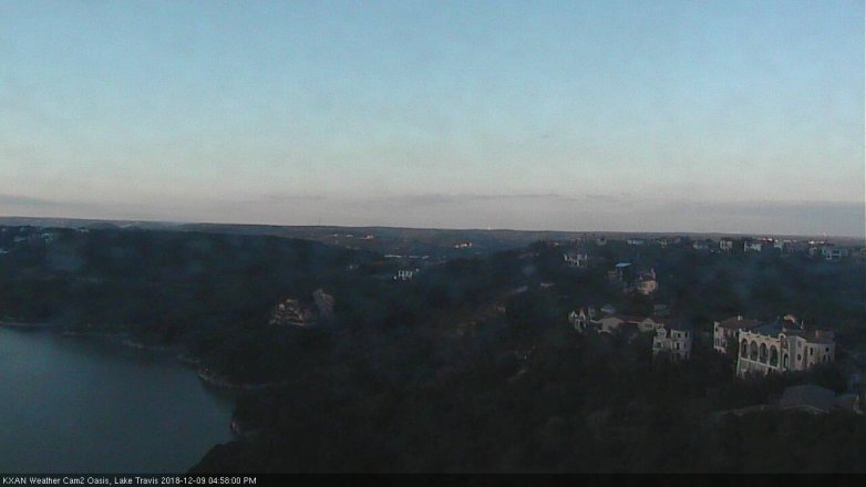 Lake Travis webcam, December 9, 2018 4:00 PM CT