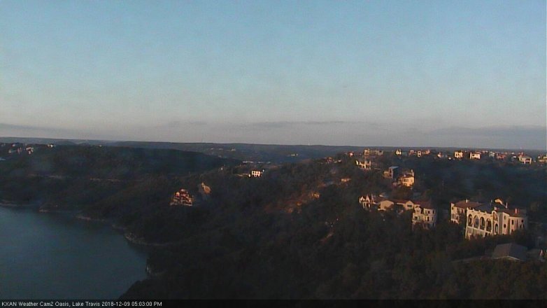 Lake Travis webcam, December 9, 2018 4:05 PM CT